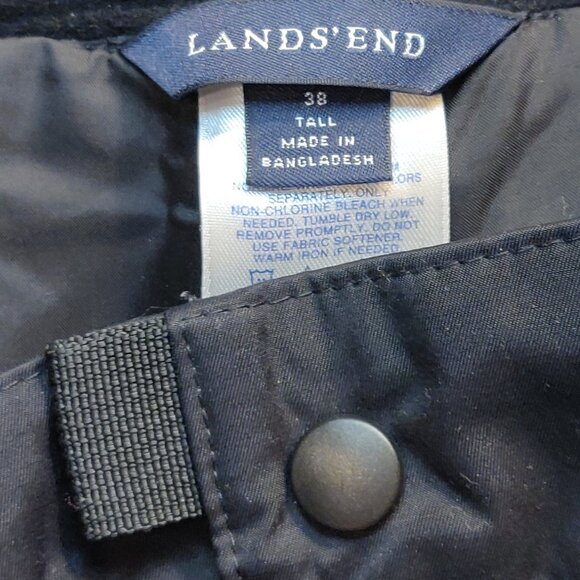 Lands End Men's Insulated Snow Ski Pants With Gaiters Black SIZE 38 T - Picture 4 of 8